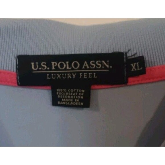 U.S. Polo Association Shirt Mens XL Pale Blue Short Sleeve Luxury Feel - Picture 3 of 4